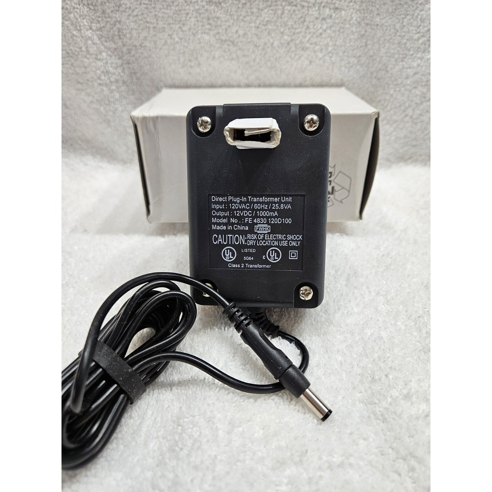 12VDC 1000mA 2-Prong AC Adapter Class 2 Transformer‎ Power Supply FE4830 120d100